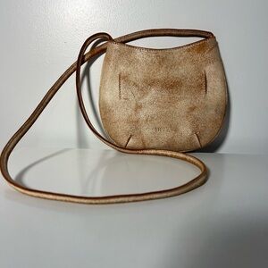 🎉HP🎉Authentic FURLA brushed Genuine Leather Mini Scarf Pouch Crossbody Bag